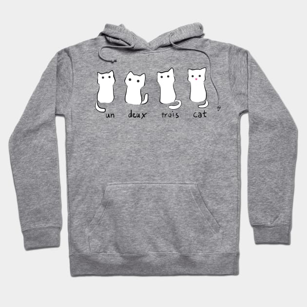 Un deux trois cat hoodie clearance